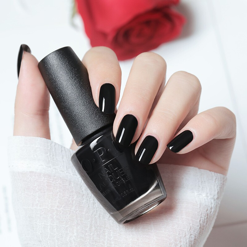 OPI指甲油经典百搭玛瑙纯黑色