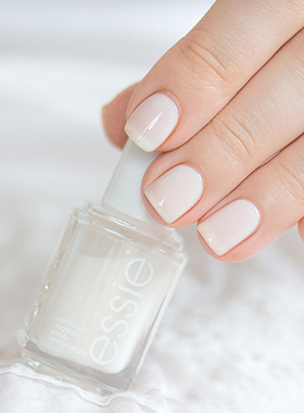 美国ESSIE指甲油王妃果冻半透法式奶白色乳白423allure免烤持久