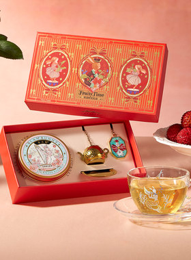 布兰兔果漾时光花茶礼盒夏日冷泡茶玫瑰荔枝绿茶组装礼盒礼物