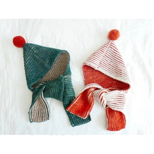 046 中文 mp帽子围脖 棒针编织图解教程 文字说明