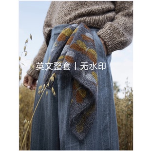 370 英文 棒针编织LAINE提花披肩围巾毛衣 CULTIVATE 棒针教程