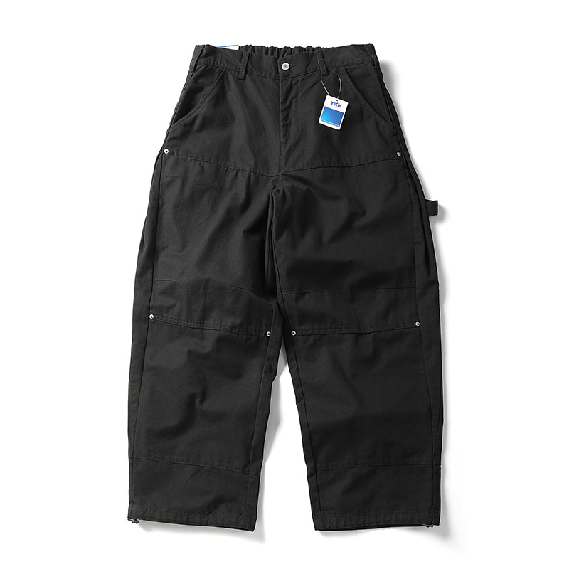 日系Kapital Vintage 复古工装阔腿牛仔裤潮牌宽松百搭情侣阔腿裤