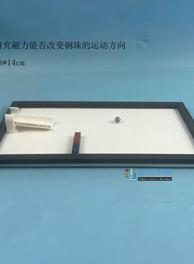 研究磁力能否改变钢珠的运动方向轨迹盘14*27cm小斜坡6cm