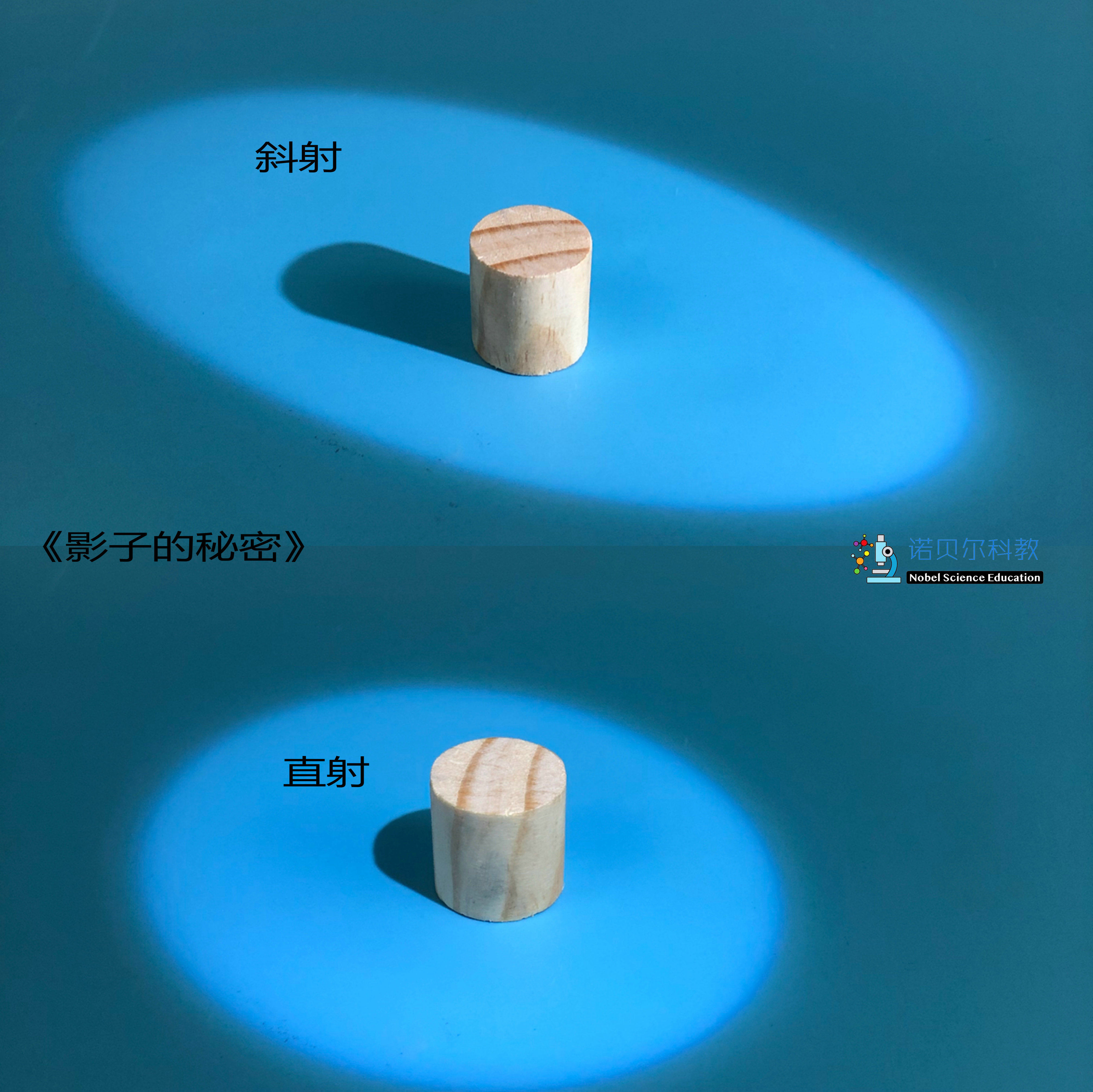 影子的秘密实验材料诺贝尔科教小学科学器材2*2cm木圆柱7#手电筒