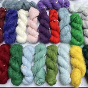 南非小马海KID幼马海 手织机织毛线编织diy天然纤维柔软保暖亲肤