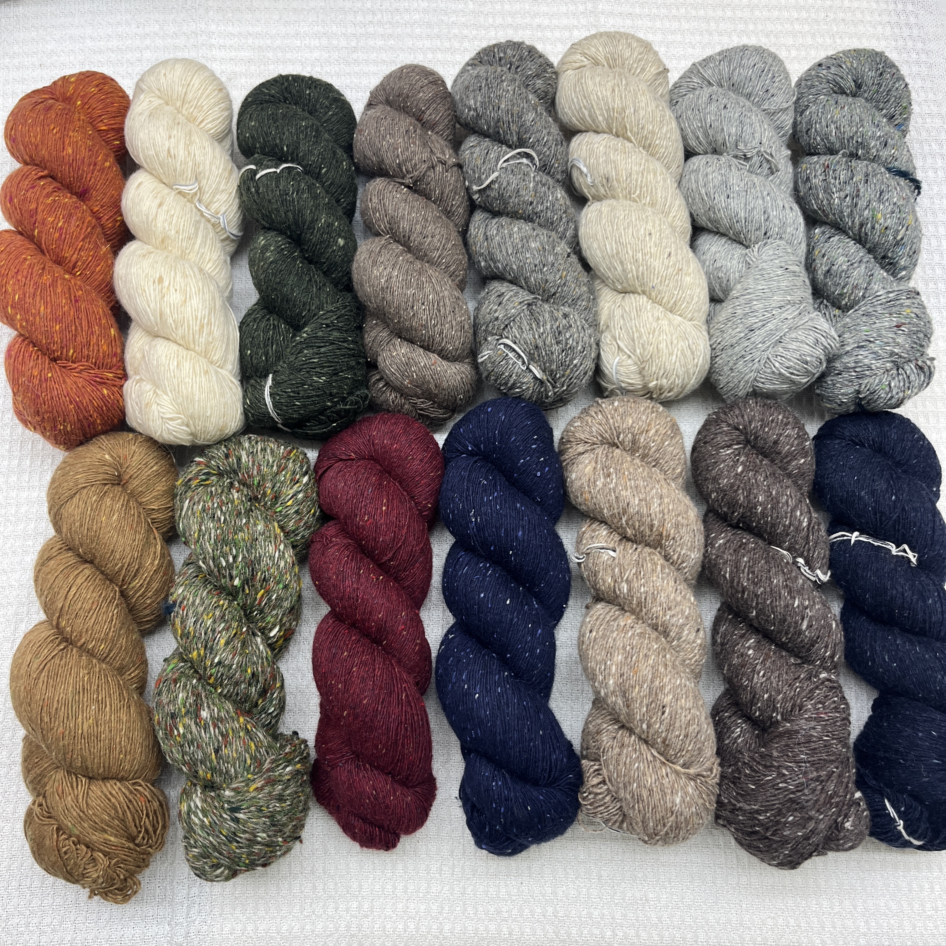 野吕英作原纱 超级柔软粗花呢彩点纱手感柔软亲肤不扎可贴身