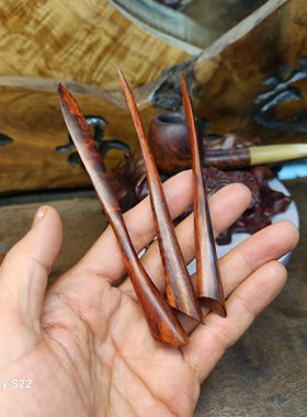 高档手工马鞍形偏心斜面实木烟斗压棒印度小叶紫檀刮刀两用填草棒