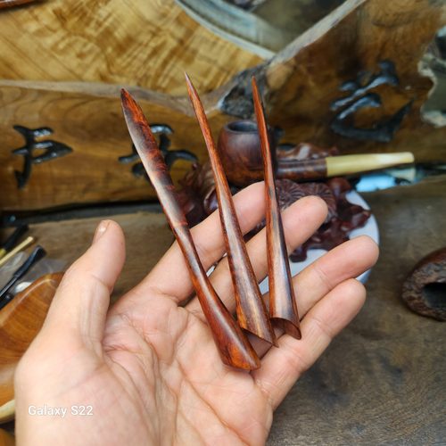 高档手工马鞍形偏心斜面实木烟斗压棒印度小叶紫檀刮刀两用填草棒