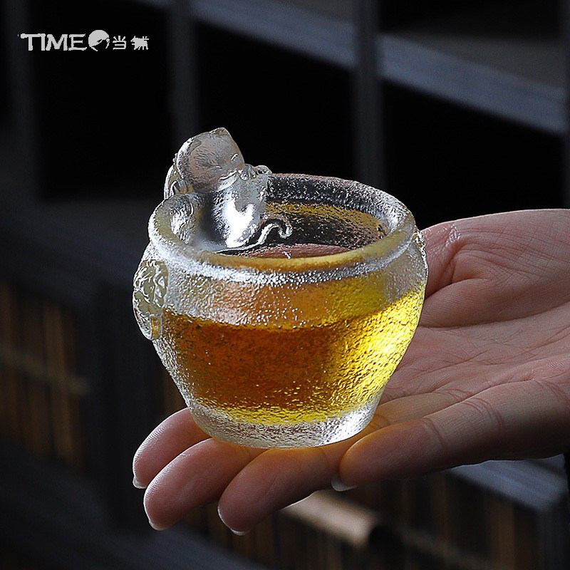 time文创故宫御猫杯单人小茶杯琉璃杯主人杯品茗杯酒杯茶缸礼盒装