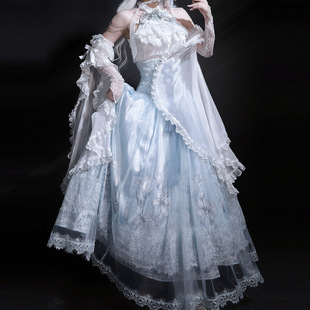 冰雪百合 原创洛丽塔cla系花嫁款三件套Lolita连衣裙