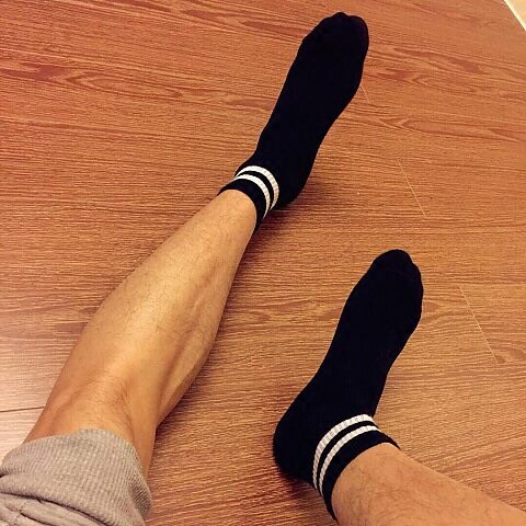 潮情侣毛巾底防臭吸汗透气白袜