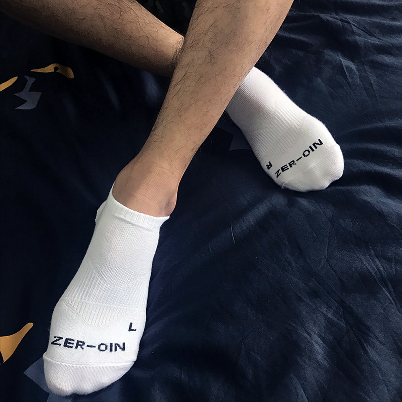 潮袜部落薄款纯棉白袜子运动篮球袜防臭浅口船袜短筒潮流ins百搭