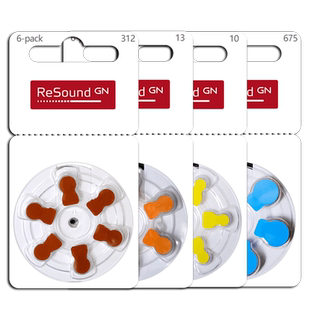 瑞声达助听器电池原装进口专用纽扣电子A10A312A13A675锌空气英国