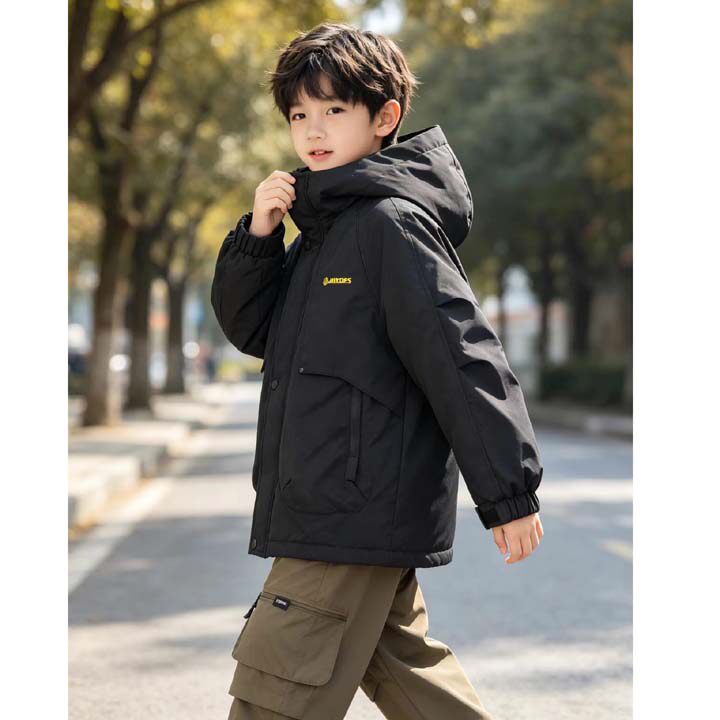 吉米依佳男童中长款冬季棉服