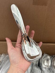 304不锈钢地主勺大号公勺分菜勺子家用饭勺亮光调羹粥勺大头汤勺