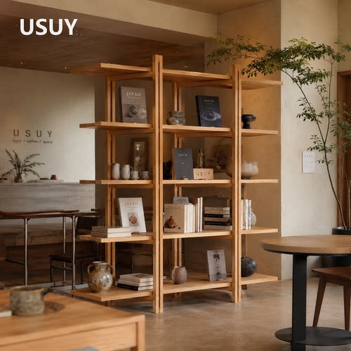 USUY定制实木多层落地展示架