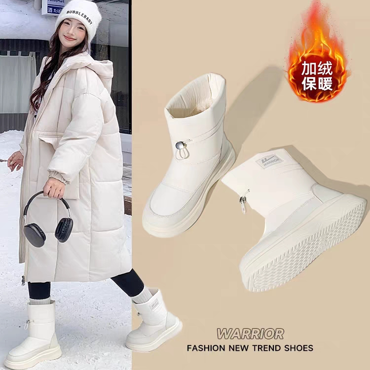 回力女款防泼水止滑加绒雪地靴