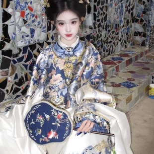 款 明制圆领袍长袄重工织金妆花汉服女仙气四季 爆款 女 大明贵女