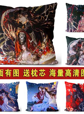 天官赐福周边抱枕来图定制创意动漫卡通玩偶墨香花城谢怜礼物枕头