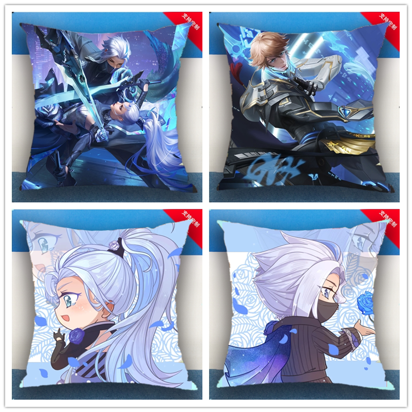 王者荣耀花木兰陵王默契交锋李白鸣剑曳影长抱枕头被靠垫周边手办