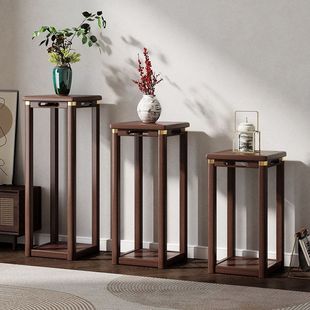 花盆实木花架客厅架花台架收纳花架中式落地式置物架阳台花架子