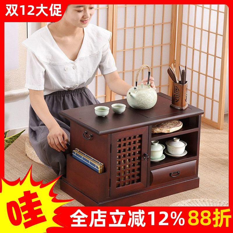 飘日式书法矮桌茶水中式实木窗