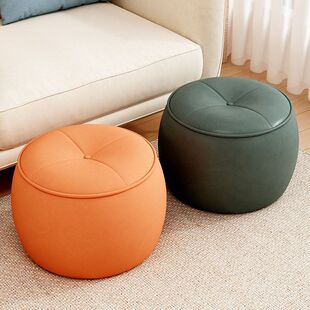 高级感小圆墩矮凳家用简约凳子客厅凳换鞋凳茶几坐墩实木沙发脚凳