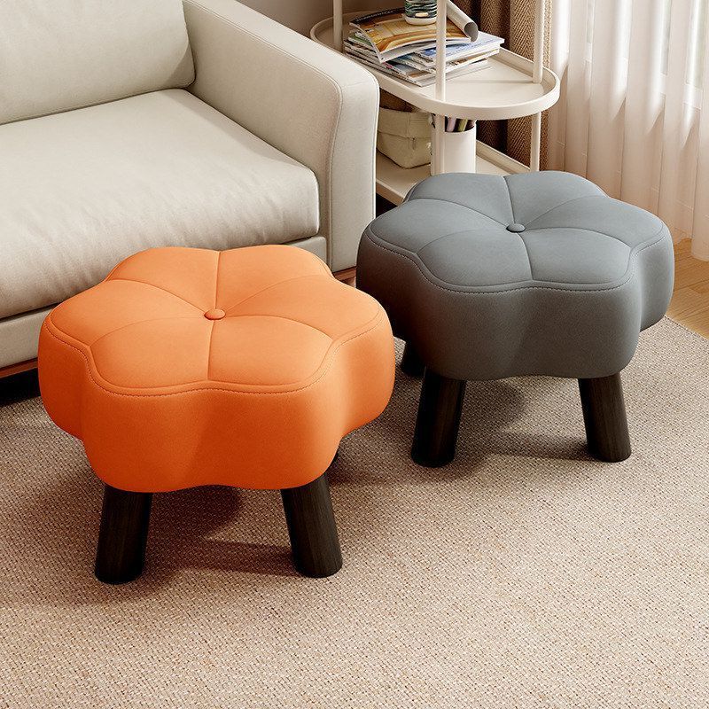 矮凳创意沙发家用实木结实花朵