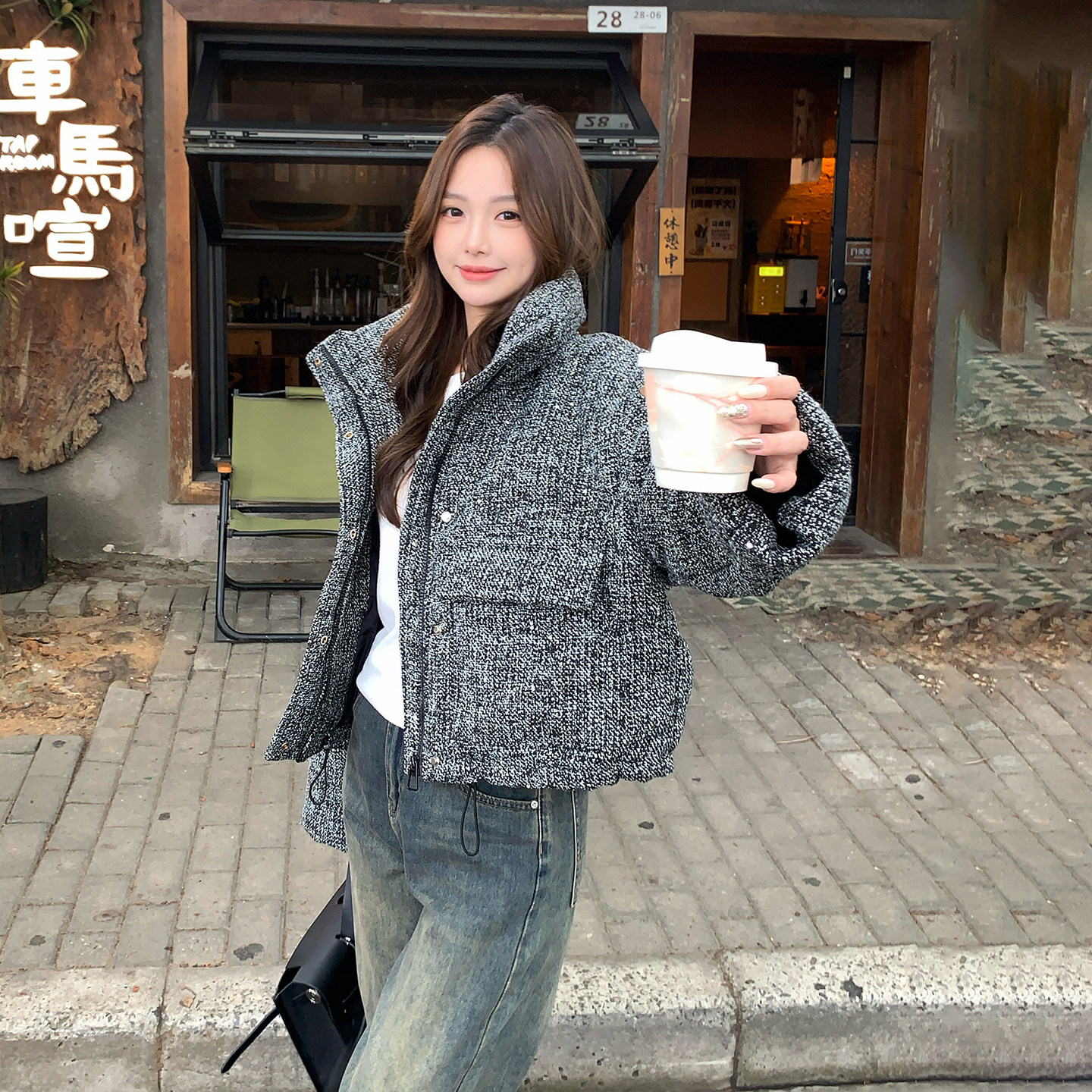 ，立领短款羽绒服2D120-M1220-P265-K398（50绒）,女装羽绒服,2D120