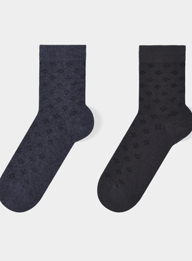 棉元素男士袜子棉质秋季时尚简约薄款舒适商务休闲中筒袜T30113