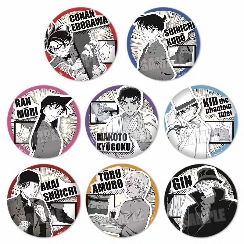名侦探柯南吧唧新一小兰基德小哀琴酒动漫徽章胸章镭射二次元同人