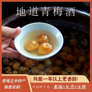 包邮 女士果酒甜酒5斤桶装 诏安完熟梅子酒酸甜带梅粒 陈酿青梅酒