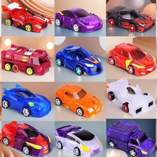 魔幻车神萌卡车神玩具骸骨三头神蛇儿童玩具魔幻对决变形车