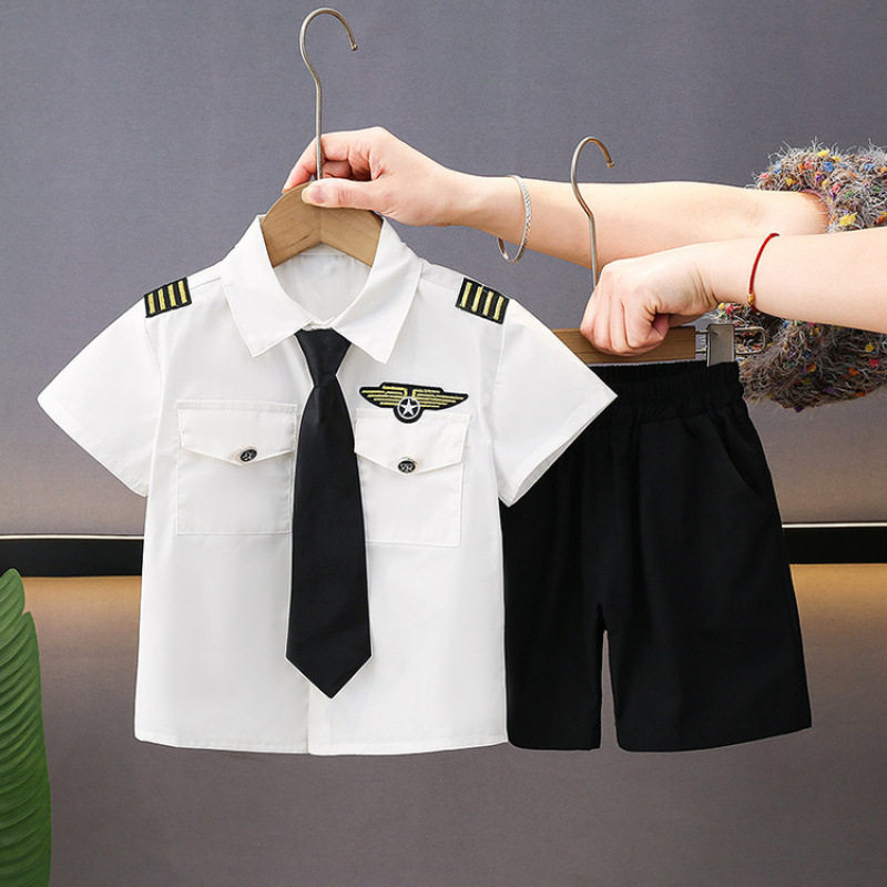 儿童飞机服男童航空制服
