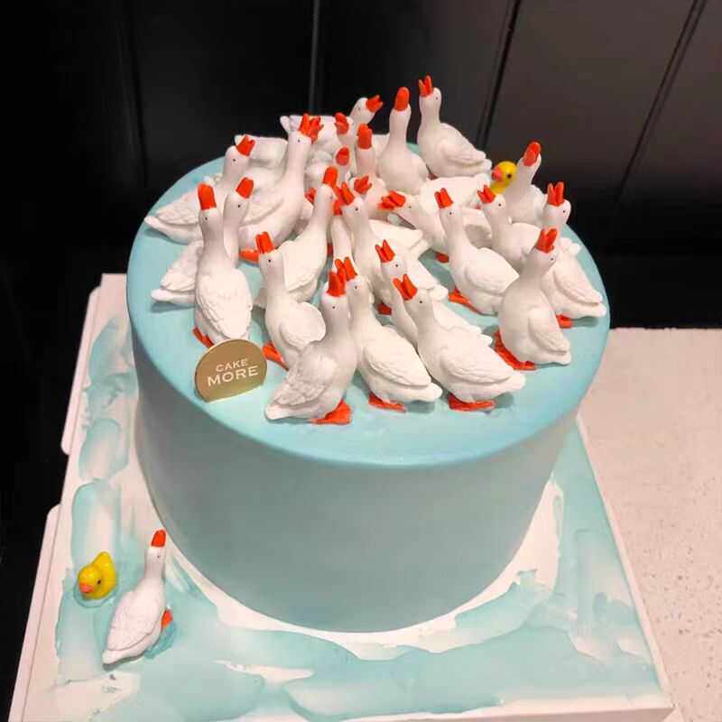 三十鹅已生日蛋糕摆件