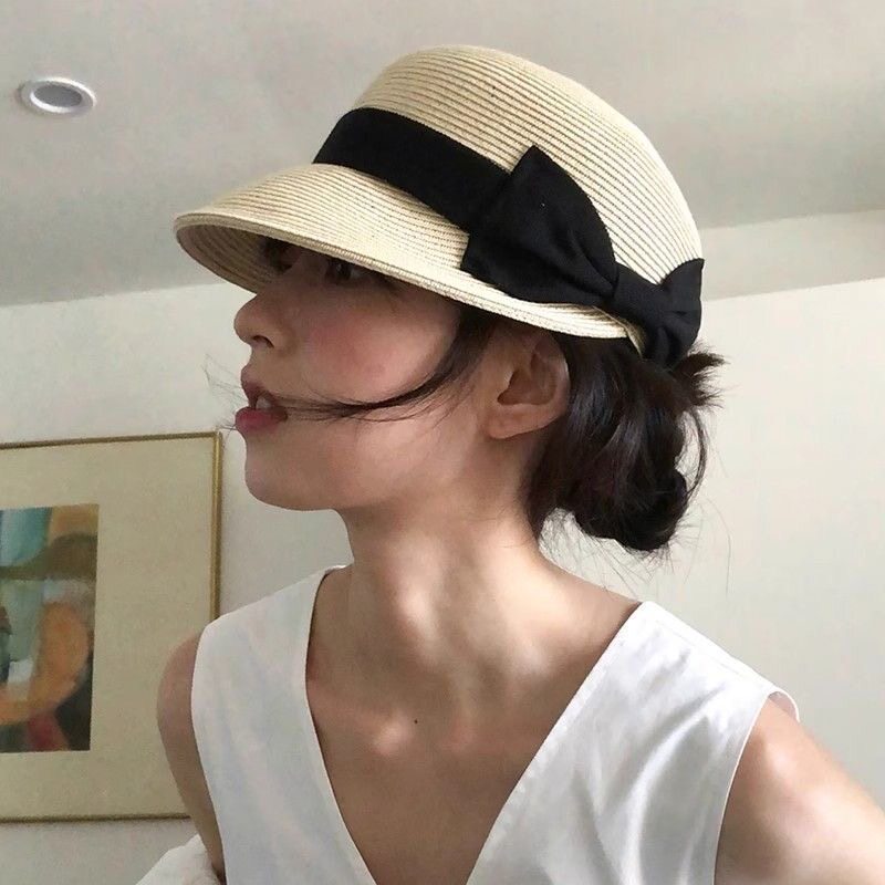 -3 POINT%--3 POINT%-蝴蝶结草帽鸭舌帽女百搭夏季马术帽子渔夫帽