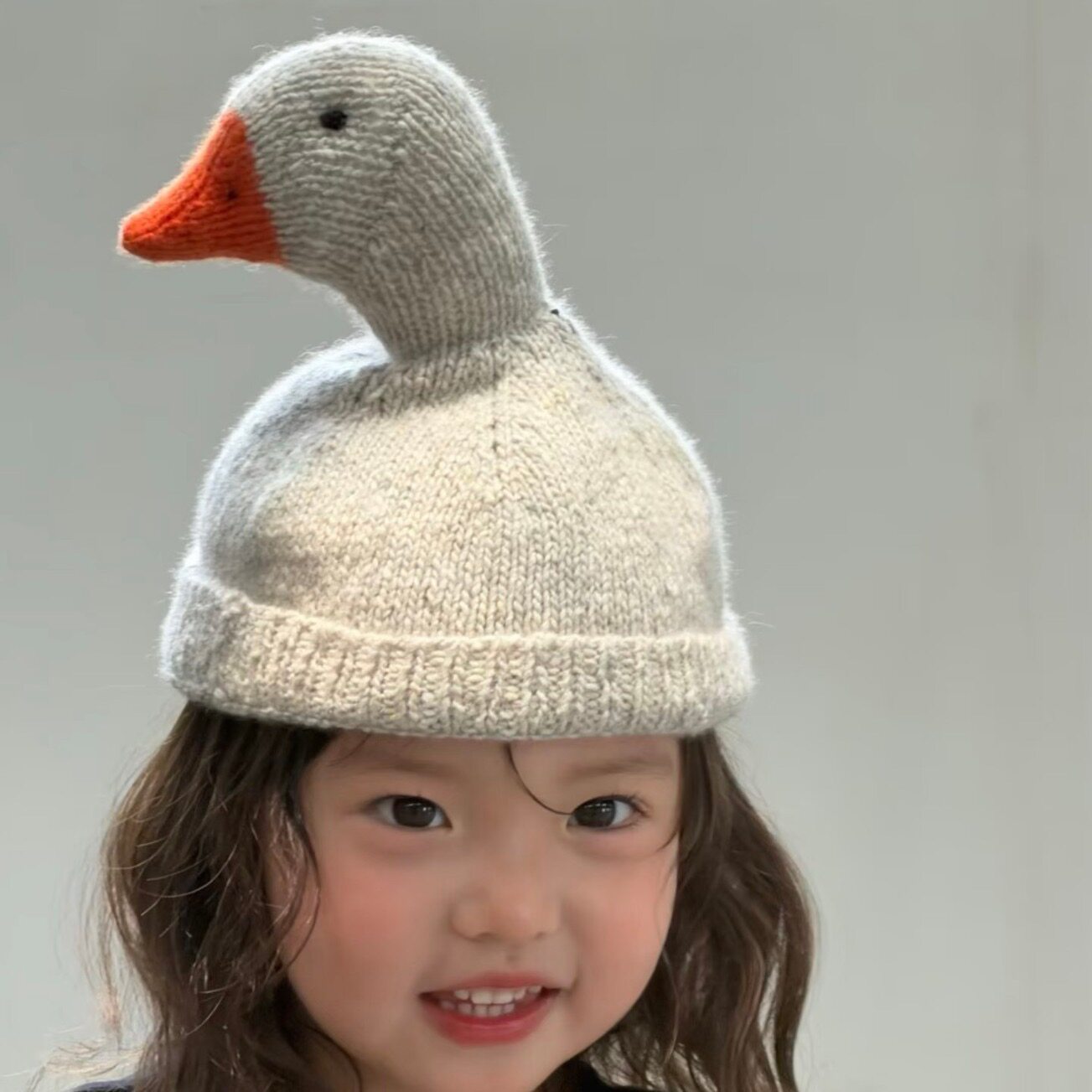 儿童毛线帽超萌可爱小兔子系带护耳帽婴幼儿宝宝秋冬洋派针织帽子