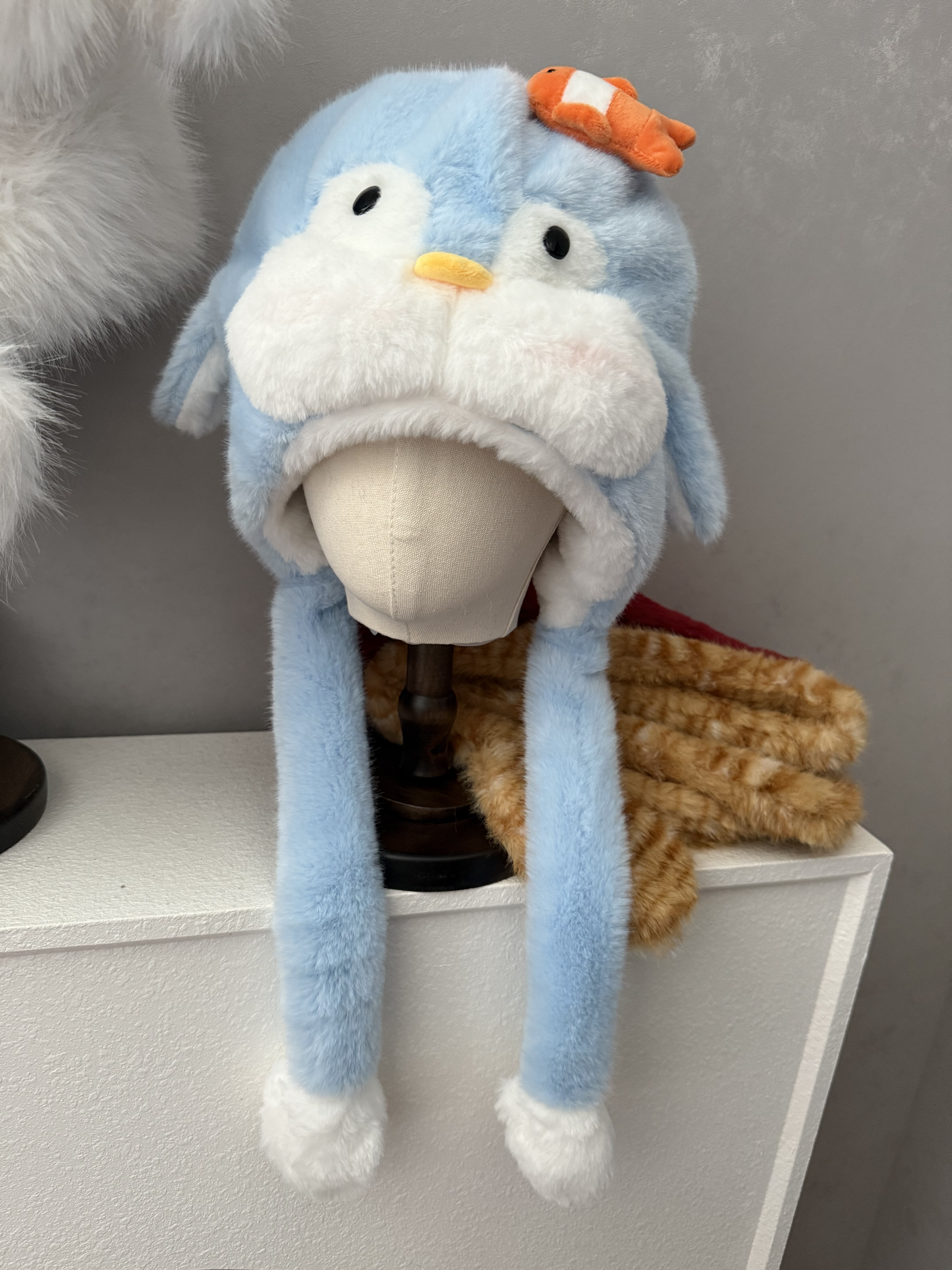 -3 POINT%--3 POINT%--3 POINT%-可爱卡通毛绒绒帽子女冬季加厚