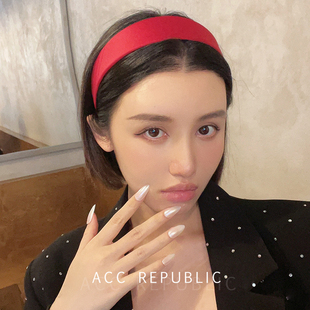 缎面发饰气质发箍女发卡头箍发夹仙女头饰森系日韩绸缎饰品简约发