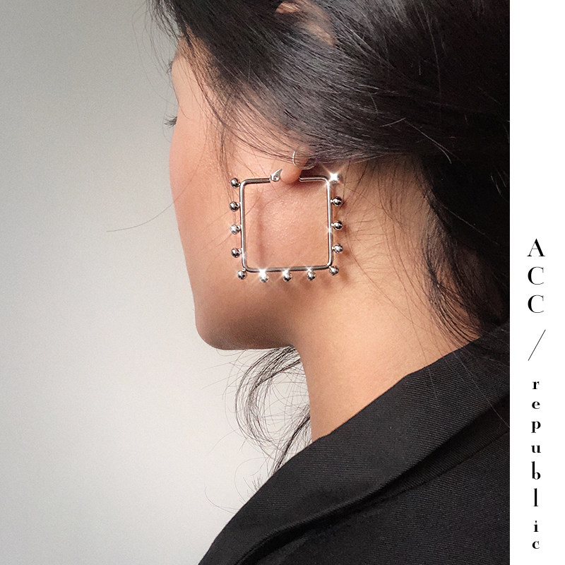 欧美风方形复古韩国大圆脸耳环