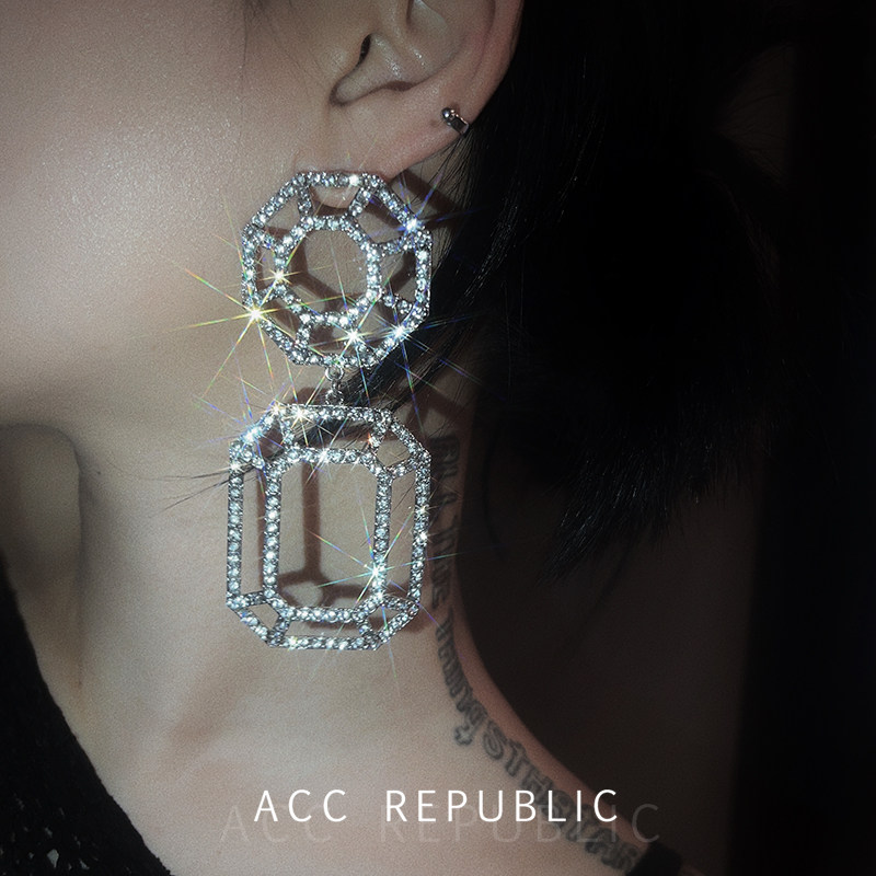 ACC REPUBLIC配饰共和国欧美时尚重工合金银针个性耳环小动物耳饰