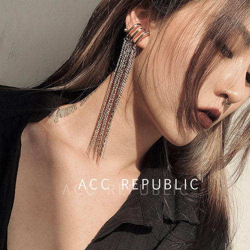 小众设计感女无耳洞流苏耳环耳夹