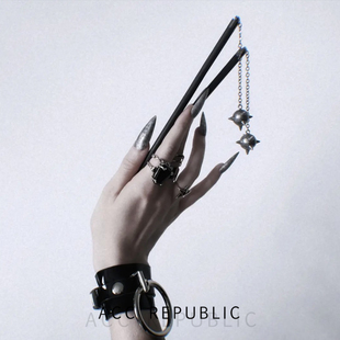 ACCREPUBLIC 美式设计感个性金属金属流星锤发簪复古简约流苏发饰