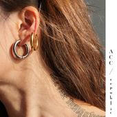 欧美ins小圆圈耳环2025年新款 圆环耳钉简约冷淡高级感耳圈 潮个性