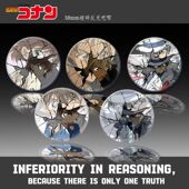 名侦探柯南双闪徽章吧唧破碎怪盗基德灰原哀二次元 谷子动漫周边