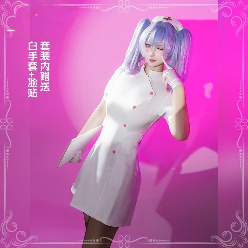 初miku音兔子洞护士cosplay服装