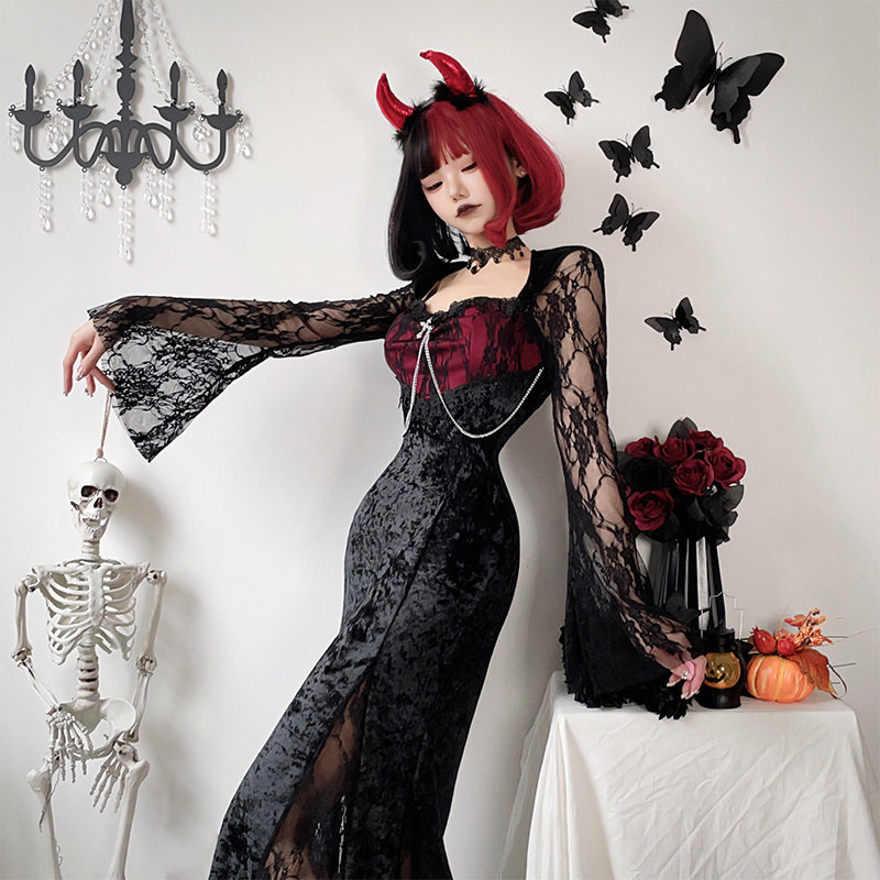 哥特万圣节cosplay女巫婆吸血鬼