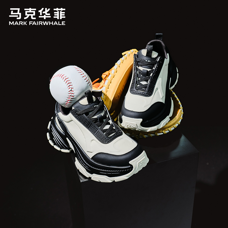 马克华菲潮流休闲鞋厚底增高
