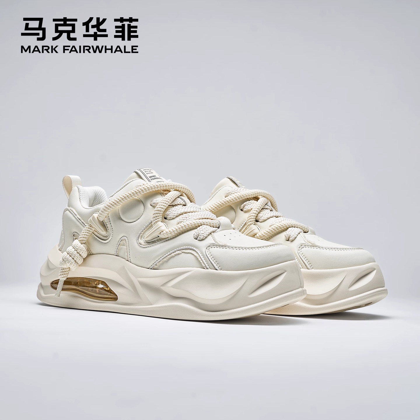 马克华菲2025新款厚底老爹鞋男