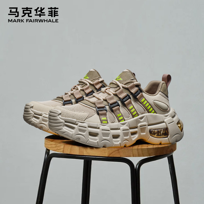 马克华菲老爹鞋男2026新款春季气垫情侣鞋厚底女鞋男士百搭休闲鞋,流行男鞋,时尚休闲鞋,淘宝优惠券,粉丝福利购,淘宝优惠卷
